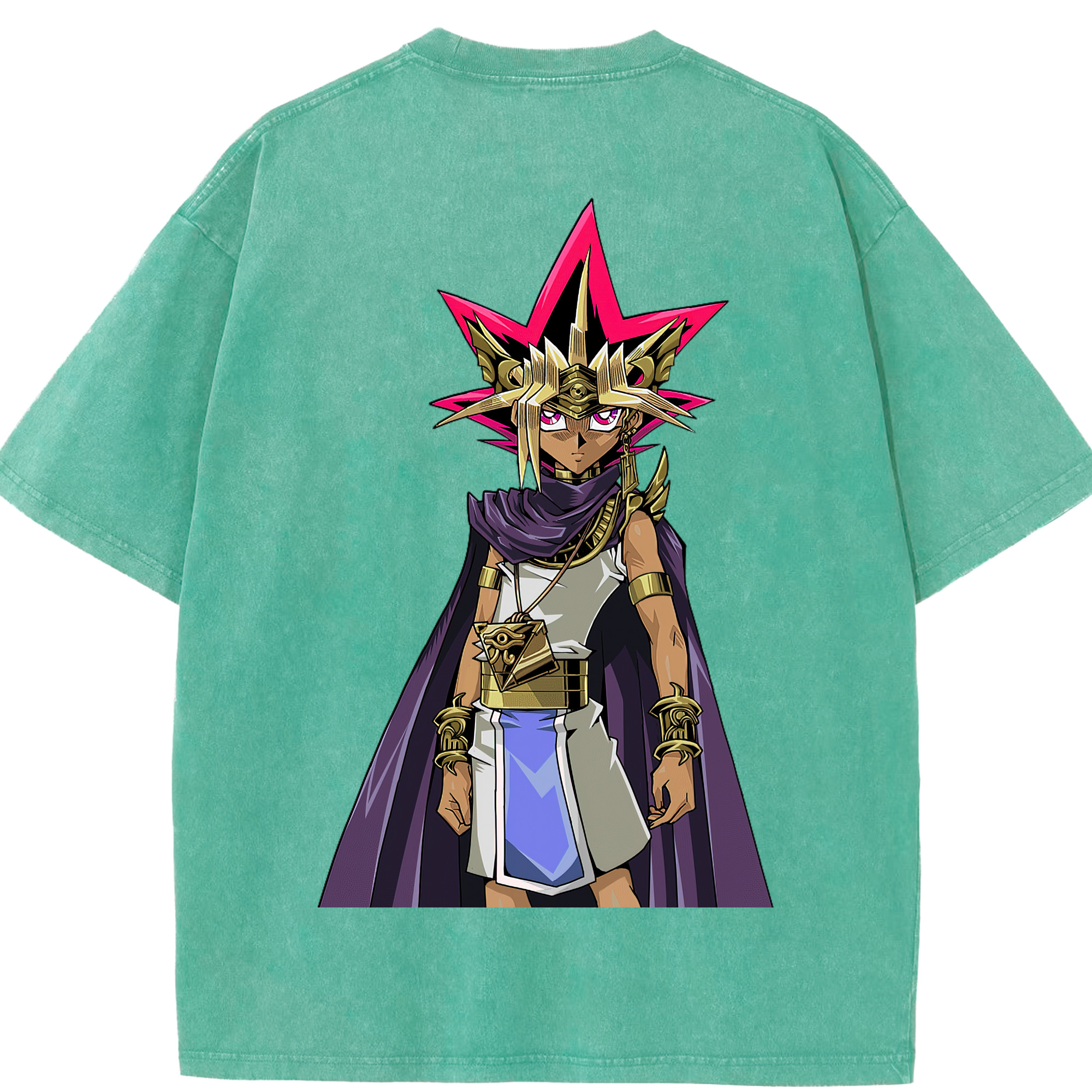 （画像用） 遊☆戯☆王 Yu-Gi-Oh! 綿100% ヴィンテージ風 半袖Tシャツ（背面プリント）